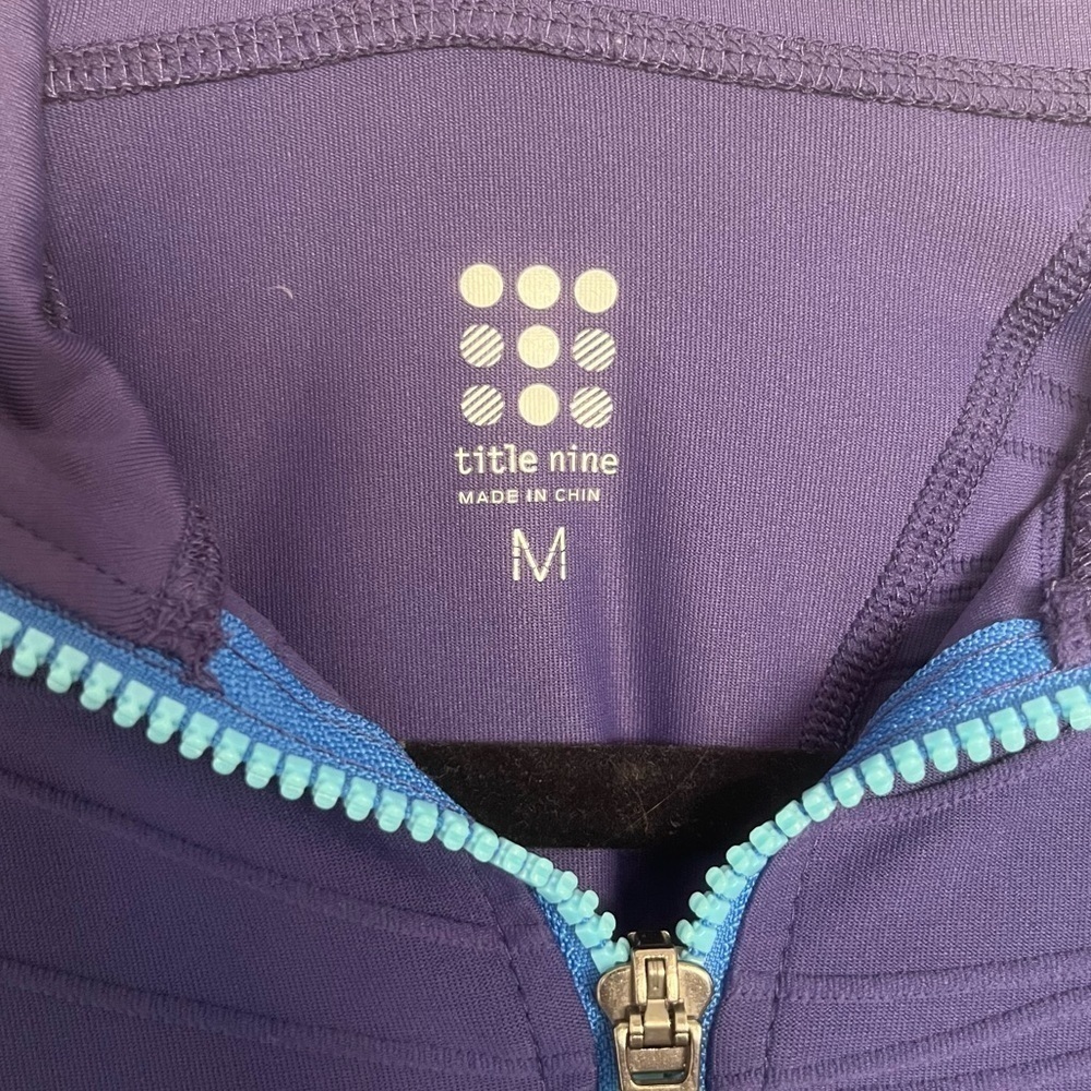 Title Nine Purple Women’sSwift 1/4 Zip Pullover Jacket Size M - Picture 3 of 9